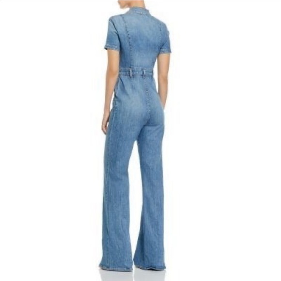 Alice and Olivia wide leg denim jumpsuit - Picture 3 of 7